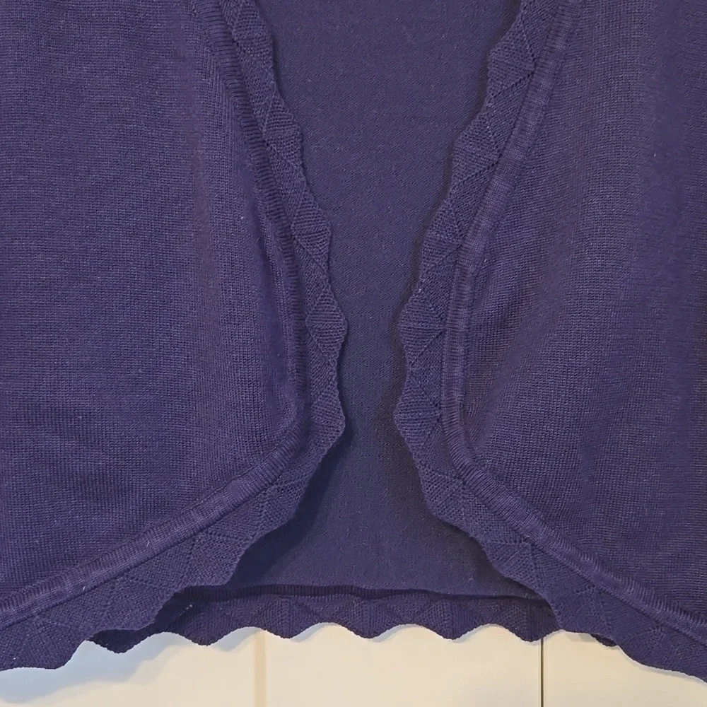 Kancy Kole 3/4 Sleeve Navy Shrug Size Small - Picture 2 of 5